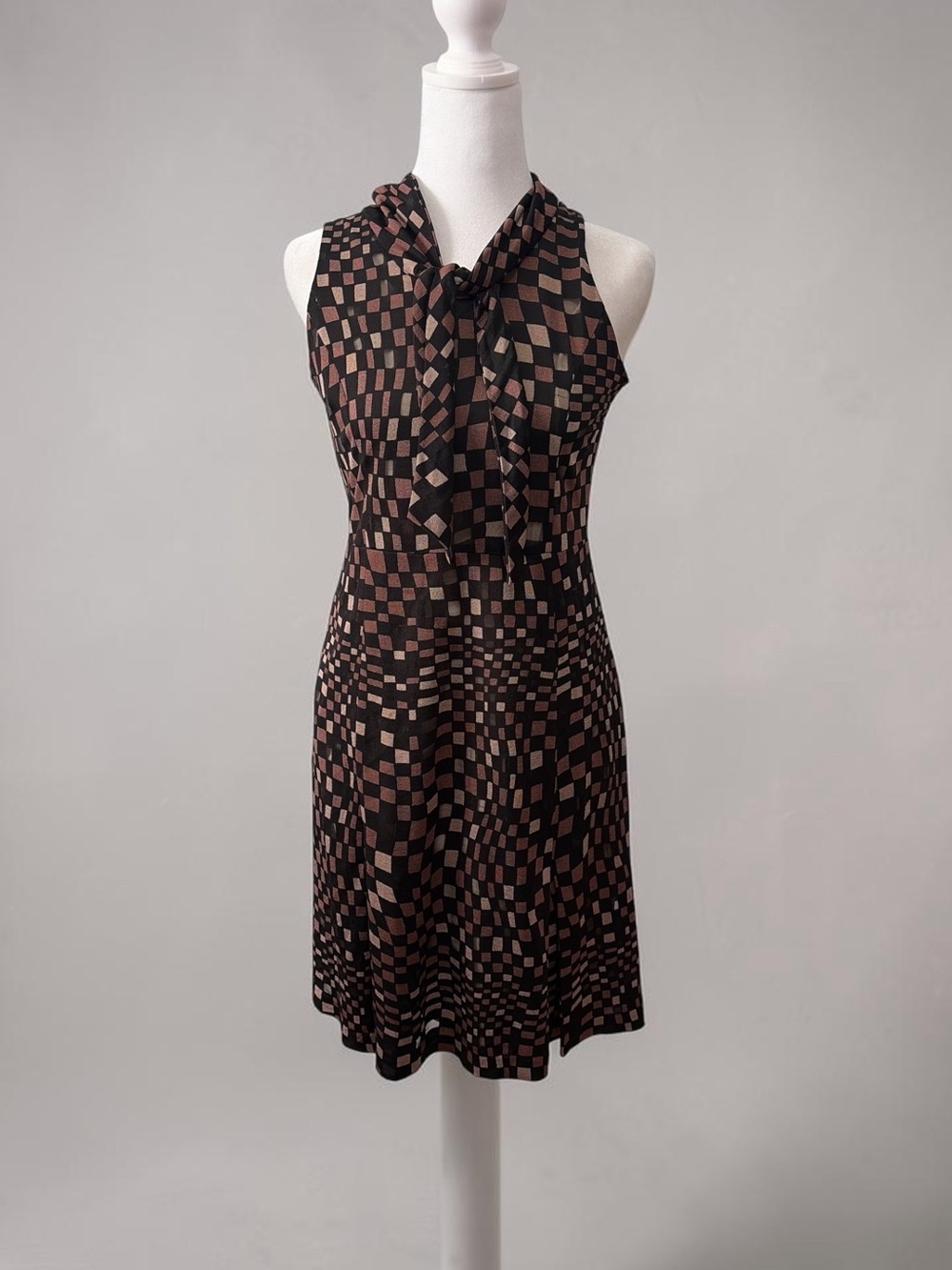 Vintage Bosch Urbanites Assertion Checkered Dress Mod